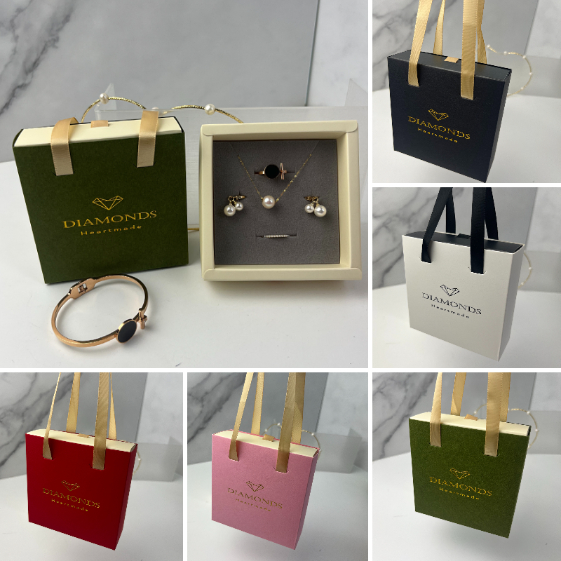 Cute Drawer Jewelry Box With Ribbon Handle SBX913