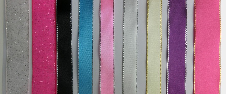 Fancy polyester satin & organza ribbon