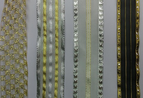 Fancy metallic ribbon