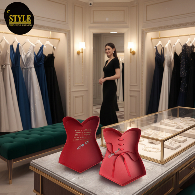 Luxury Bride Dress Box With Ribbon SBX915
